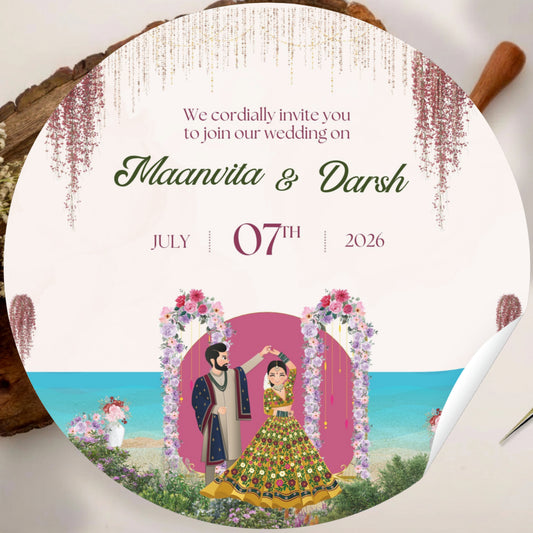 Personalised Floral Wedding Stickers for Return Gifts | Elegant Custom Labels