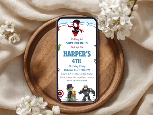 Cartoon Theme Birthday Invitation Card β Fun & Colorful Party Invite