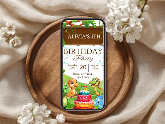 Jungle Theme Birthday Invitation Card β Cute & Fun Animal Party Invite