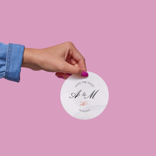 Simple Elegant Sticker Design | Minimal Custom Logo Sticker | Luxury Packaging Label for Small Business & Events