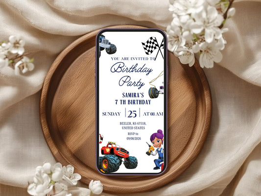 Architect Theme Birthday Invitation Card β Editable Printable Construction Party Invite β Modern Birthday Invitation