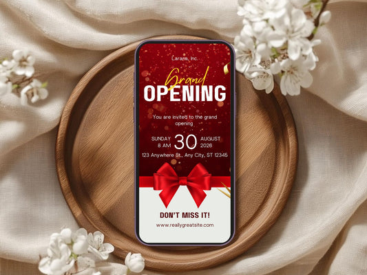 Creative Theme Grand Opening Card Design Template | Modern Artistic Business Launch Invitation | Printable & Editable Card