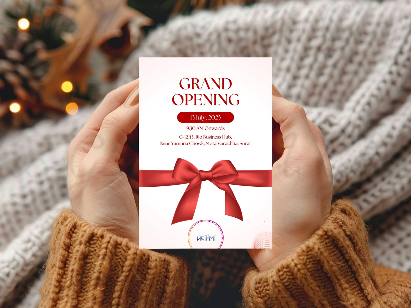 Minimal Grand Opening Card Template | Modern Simple Business Launch Invitation | Clean Printable & Editable Design