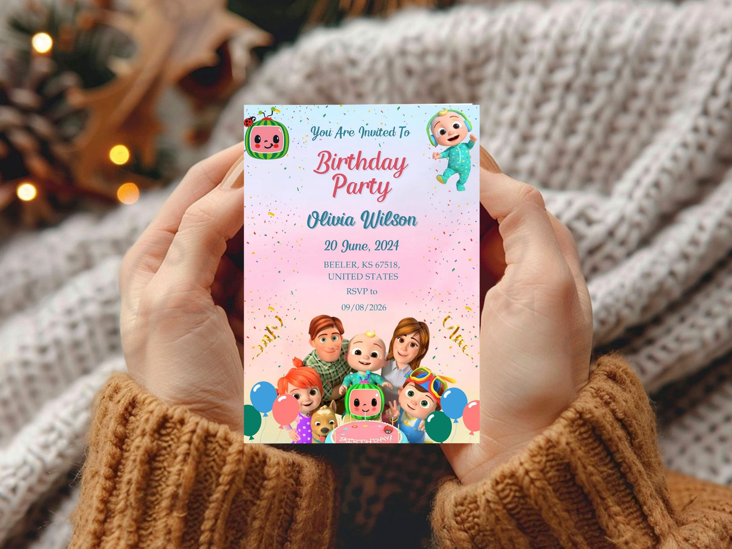 Shop rainbow cartoon theme birthday invitation cards. Editable and printable colorful kids party invite with fun rainbow cartoon design. Instant download available.