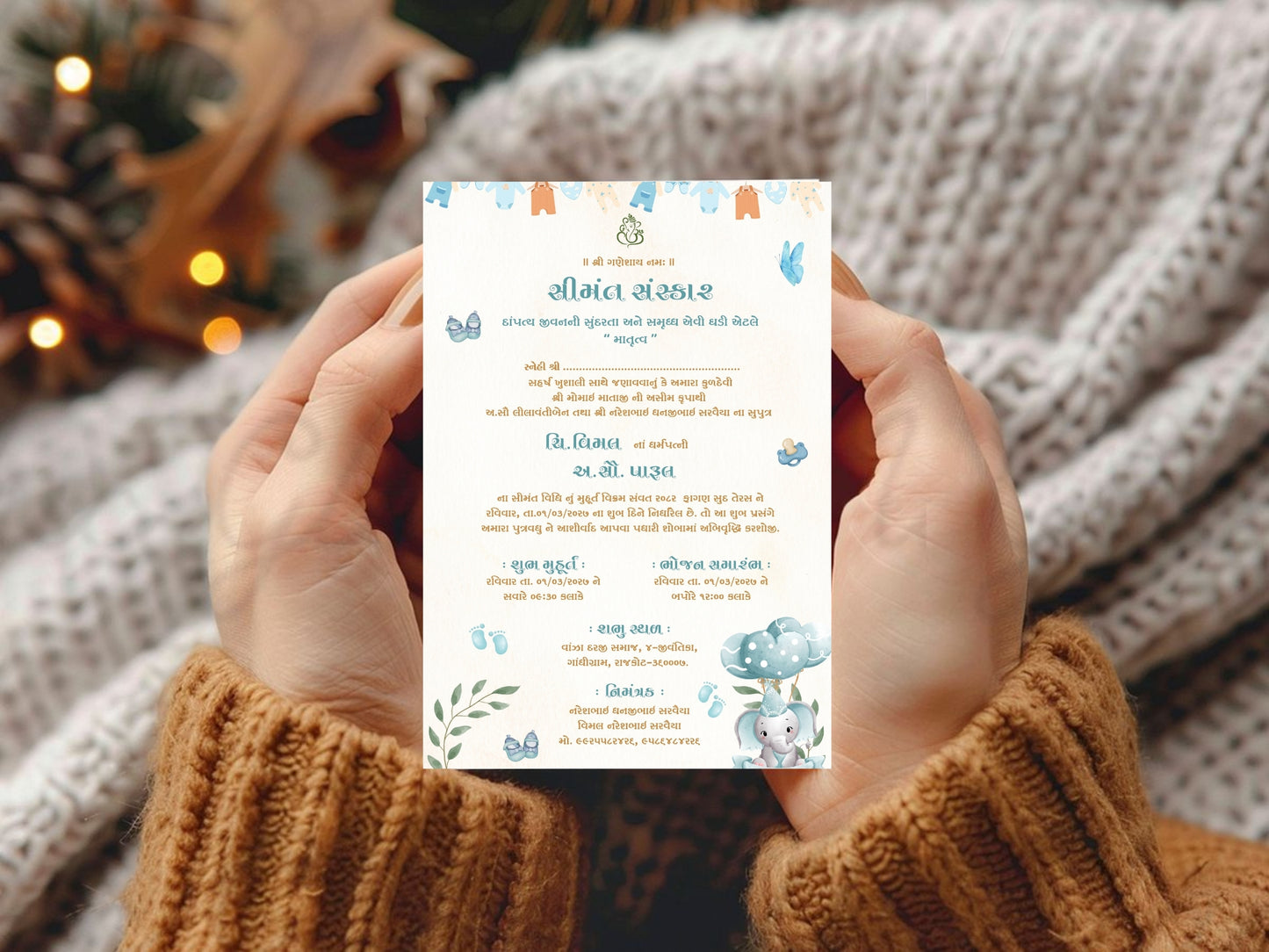 Cute Baby Shower Card – Sweet & Adorable Baby Celebration Greeting