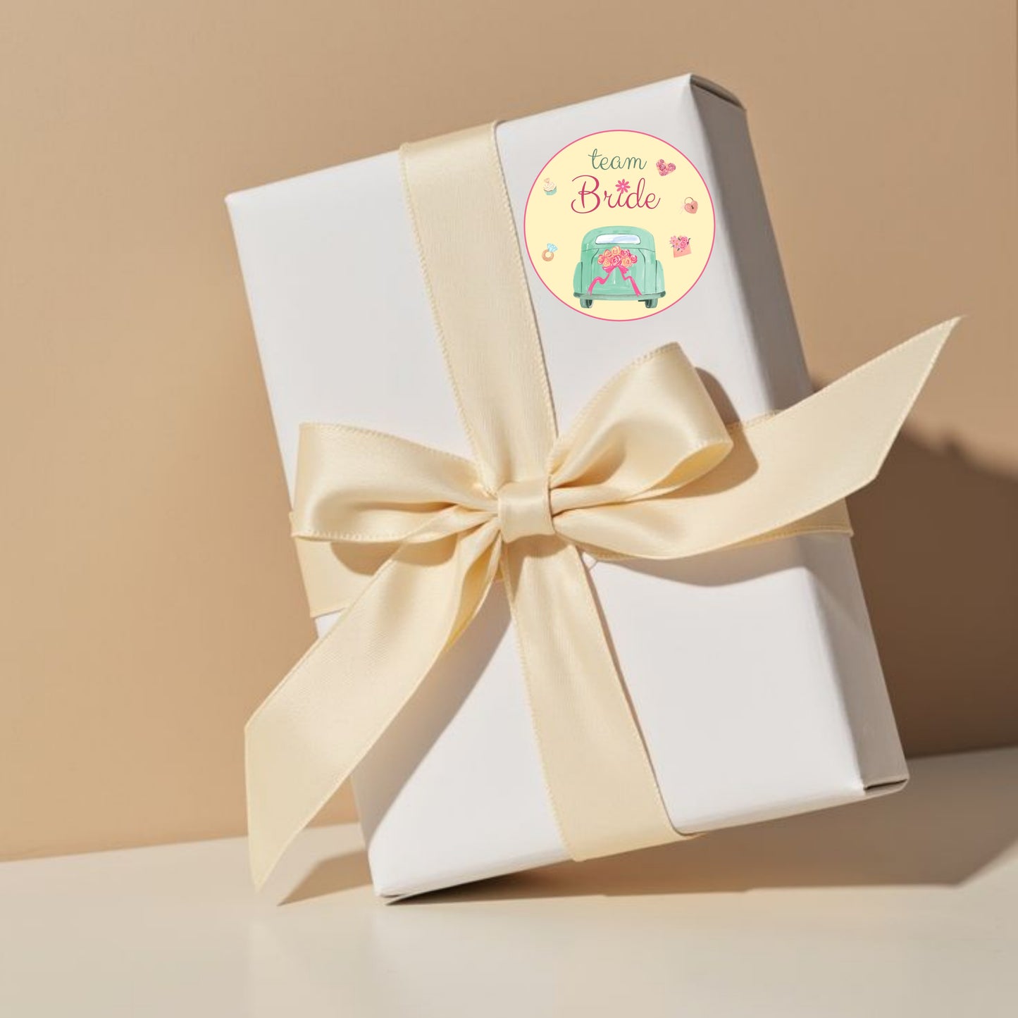 Cute Bride Team Sticker Design | Bachelorette Party Stickers | Bridal Squad Favor Labels | Custom Bride Tribe Decals