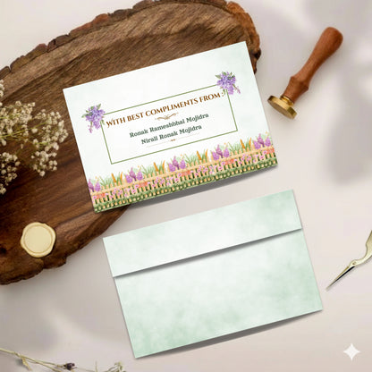 Personalized Customized Floral & Elegant Theme Designer Pocket Shagun Cover