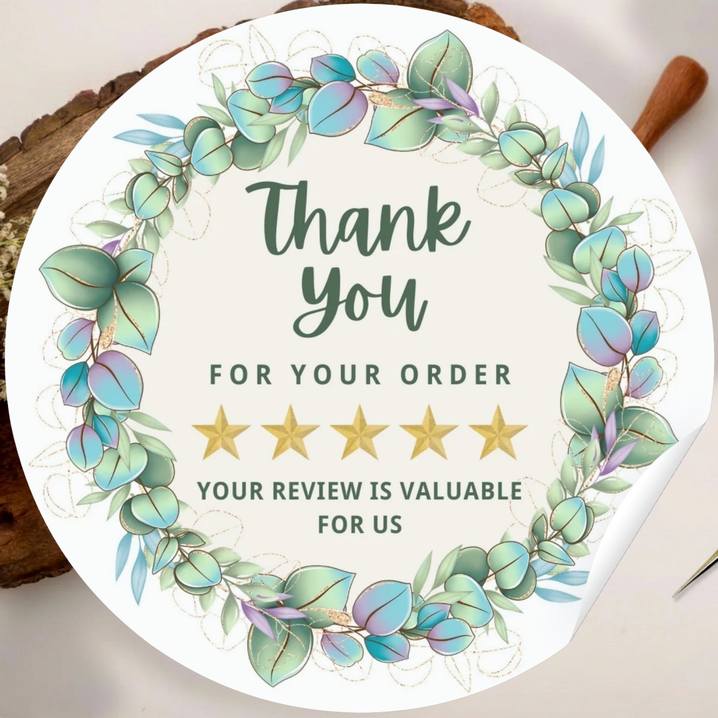 Beautiful Floral Theme Vinyl Sticker – Elegant Botanical Stickers