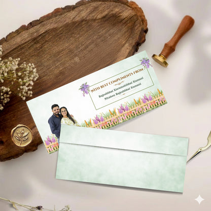 Personalized Customized Floral Theme Designer Shagun Cover