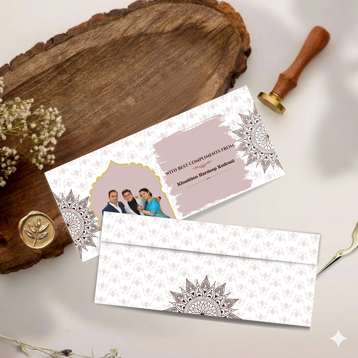 Personalized Customized Mandala Theme Designer Shagun Cover