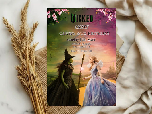 Angel vs Enemy Theme Birthday Invitation Card – Fun Battle Party Invite