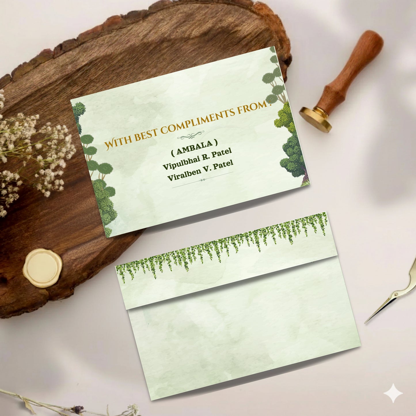 Personalized Customized  Simple & Elegant Theme Designer Pocket Shagun Cover