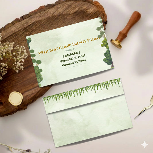 Personalized Customized  Simple & Elegant Theme Designer Pocket Shagun Cover