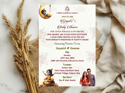 Simple Elegant Baby Shower Card Design | Stylish & Minimal Invitation