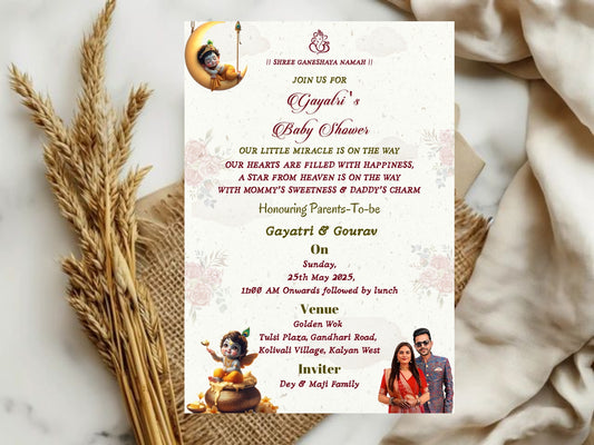 Simple Elegant Baby Shower Card Design | Stylish & Minimal Invitation