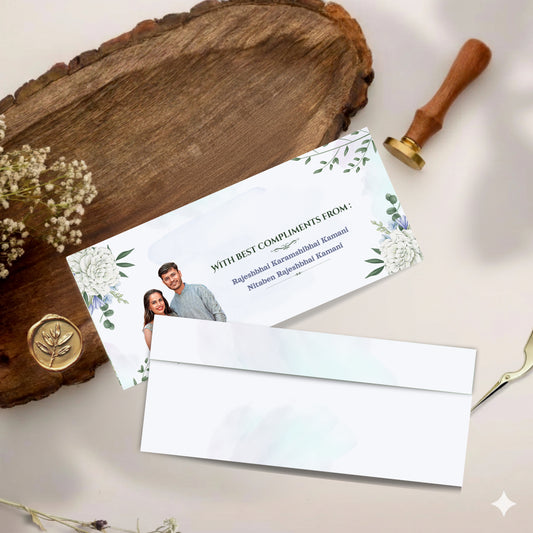 Personalized Customized Floral & Elegant Theme Designer Shagun Cover