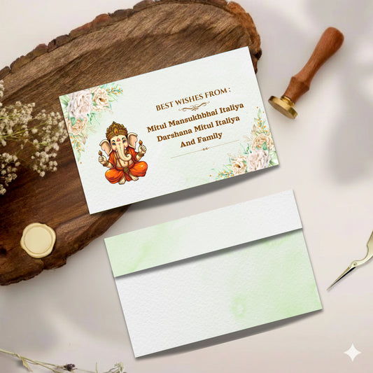 Personalized Customized Floral Theme Designer Pocket Shagun Cover