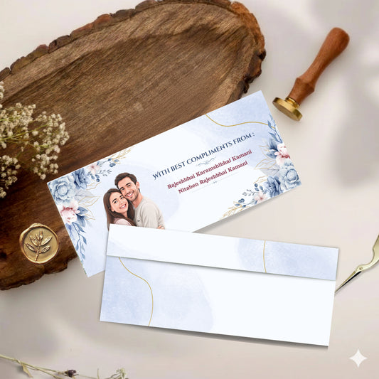 Personalized Customized Floral & Elegent Theme Designer Shagun Cover