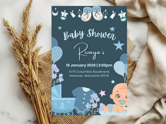 Elegant Invitation Template | Classic Luxury Editable Invite | Instant Download Printable Card