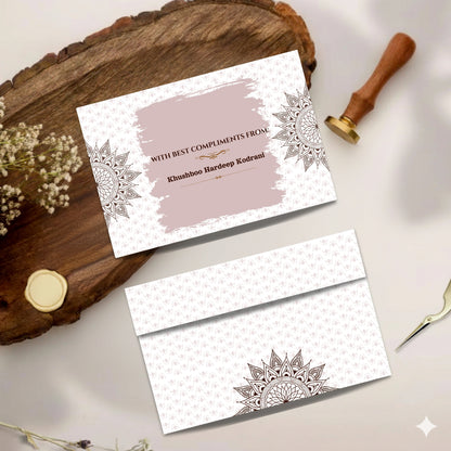 Personalized Customized Mandala Theme Designer Pocket Shagun Cover