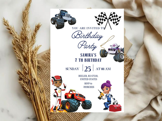 Architect Theme Birthday Invitation Card – Editable Printable Construction Party Invite – Modern Birthday Invitation