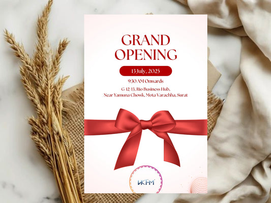 Minimal Grand Opening Card Template | Modern Simple Business Launch Invitation | Clean Printable & Editable Design