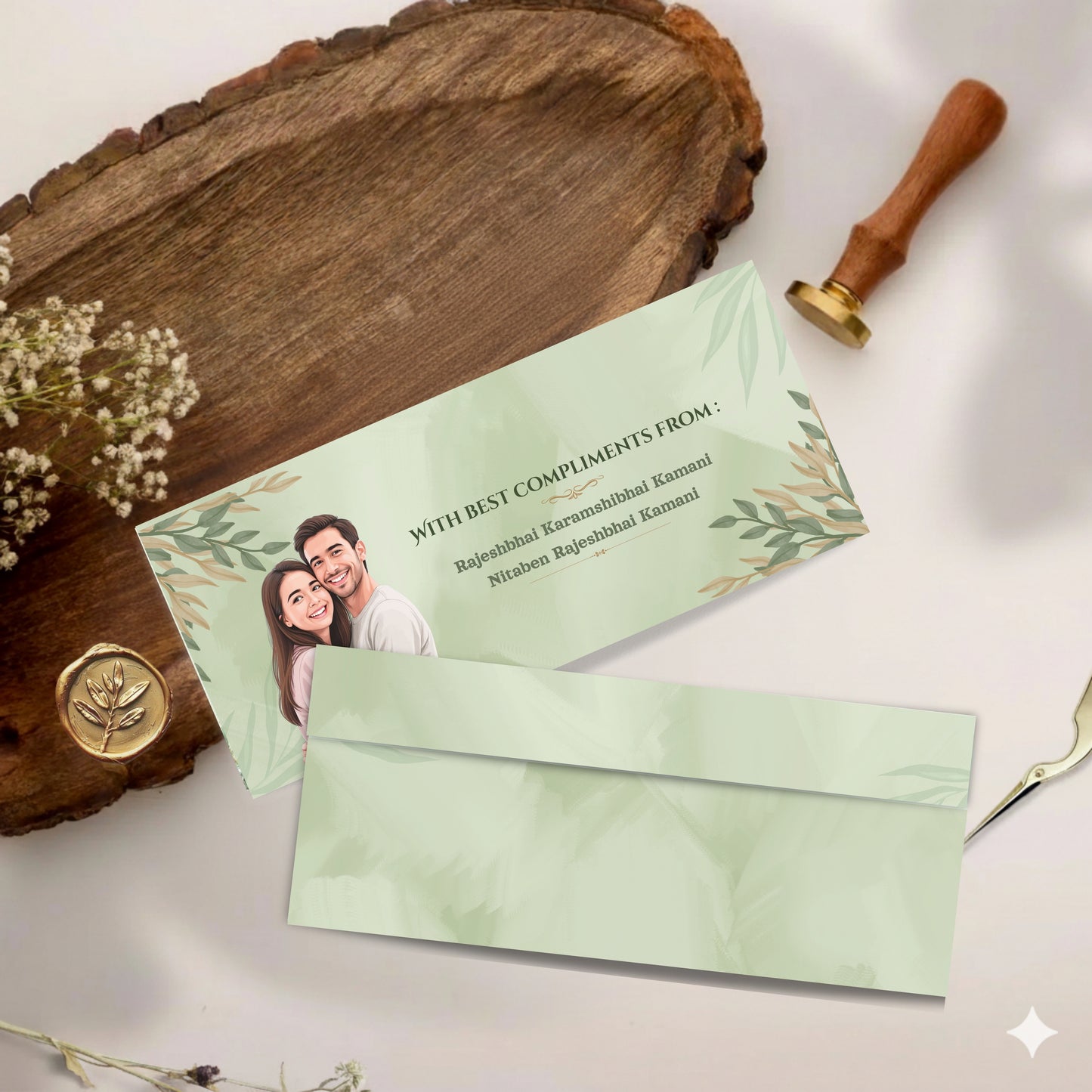 Personalized Customized Floral & Elegant Theme Designer Shagun Cover