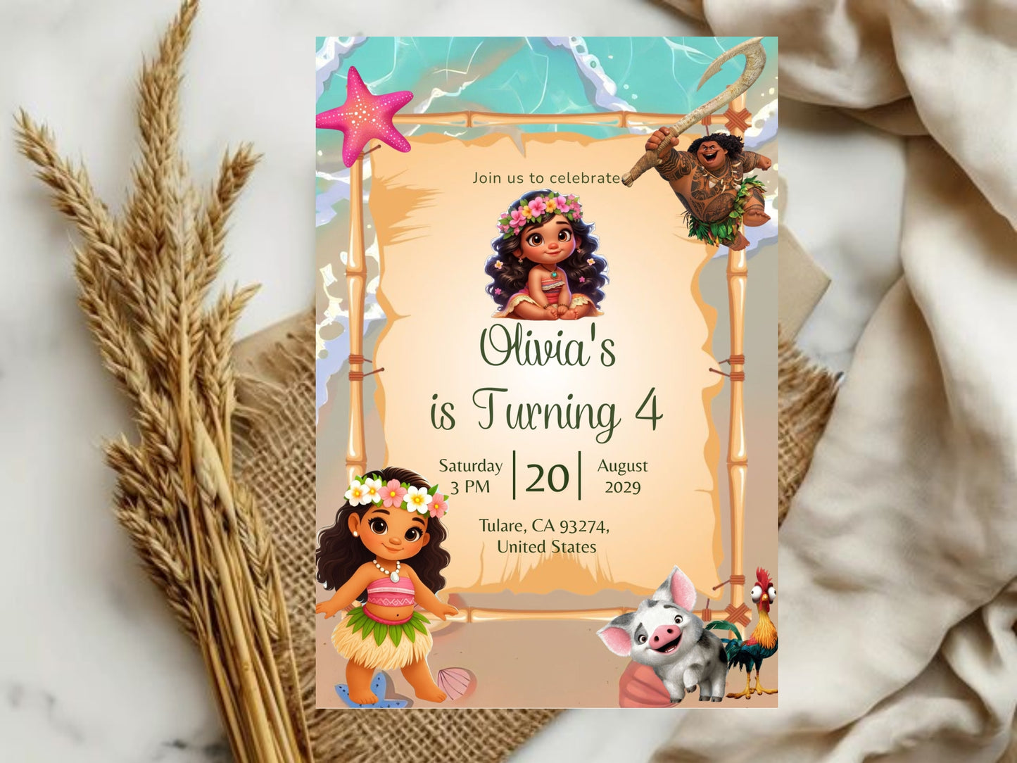 Ocean Theme Birthday Invitation | Under the Sea Digital Party Invite