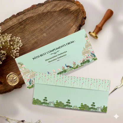 Elegant Floral Shagun Cover – Luxury Wedding Money Envelope for Shadi & Festive Gifting
