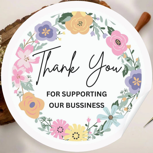 Floral Elegant Vinyl Sticker – Minimal Botanical Aesthetic Stickers