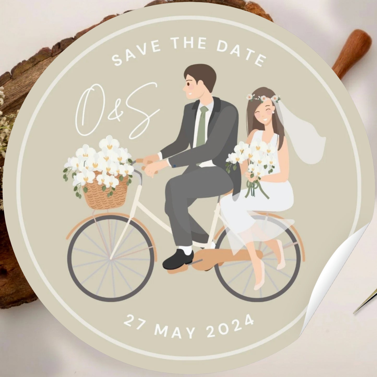 Elegant Simple Wedding Sticker Design | Luxury Custom Wedding Logo Sticker | Bridal Favor & Premium Packaging Label
