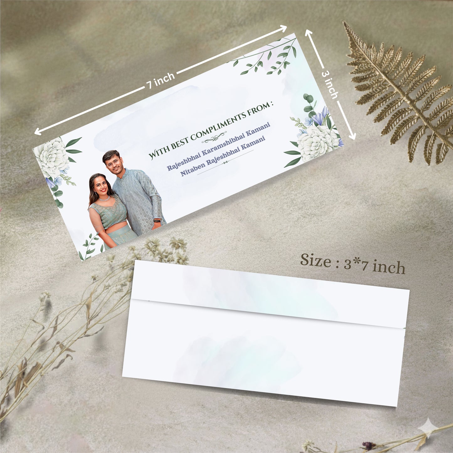 Personalized Customized Floral & Elegant Theme Designer Shagun Cover