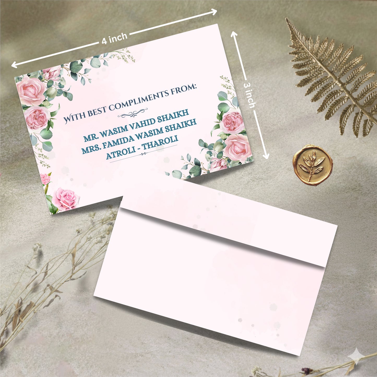 Personalized Customized Royal & Elegant Theme Designer Pocket Shagun Cover