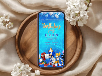 Electricity Cartoon Birthday Invitation Card – Fun & Colorful Party Invite