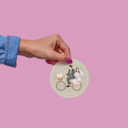 Elegant Simple Wedding Sticker Design | Luxury Custom Wedding Logo Sticker | Bridal Favor & Premium Packaging Label