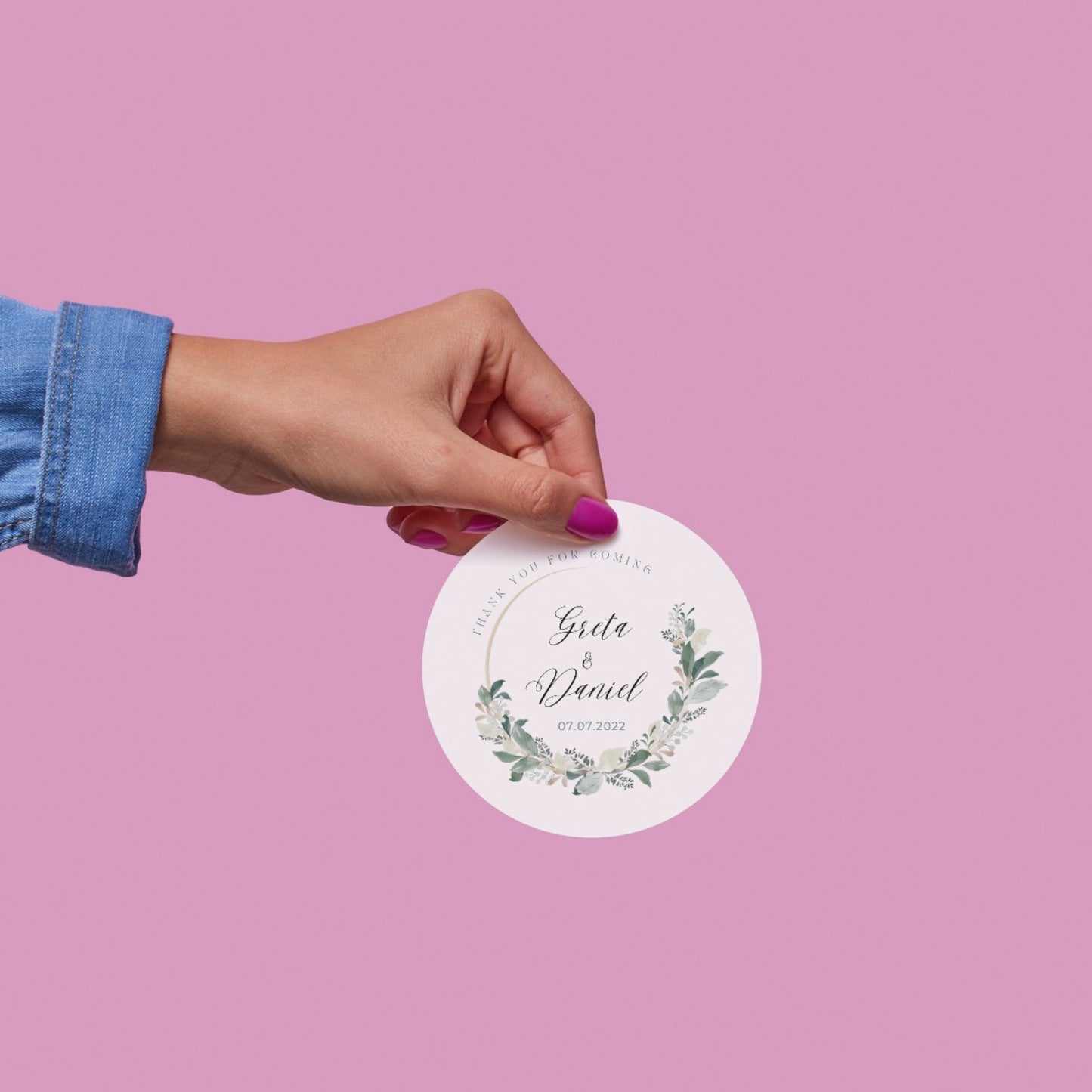 Elegant Floral Vinyl Sticker – Minimal Botanical Aesthetic sto