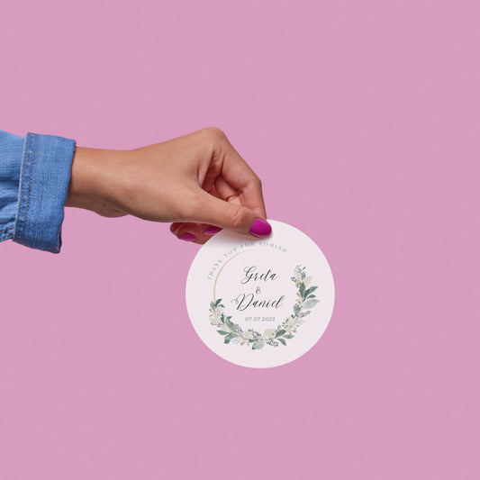 Elegant Floral Vinyl Sticker – Minimal Botanical Aesthetic sto