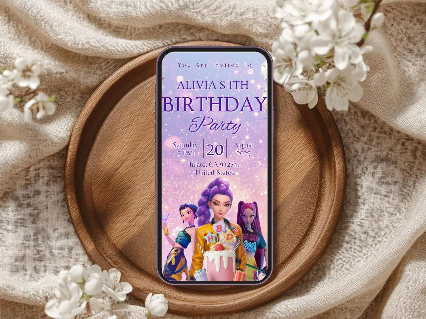 Enemy Doll Theme Birthday Invitation Card – Spooky & Fun Party Invite