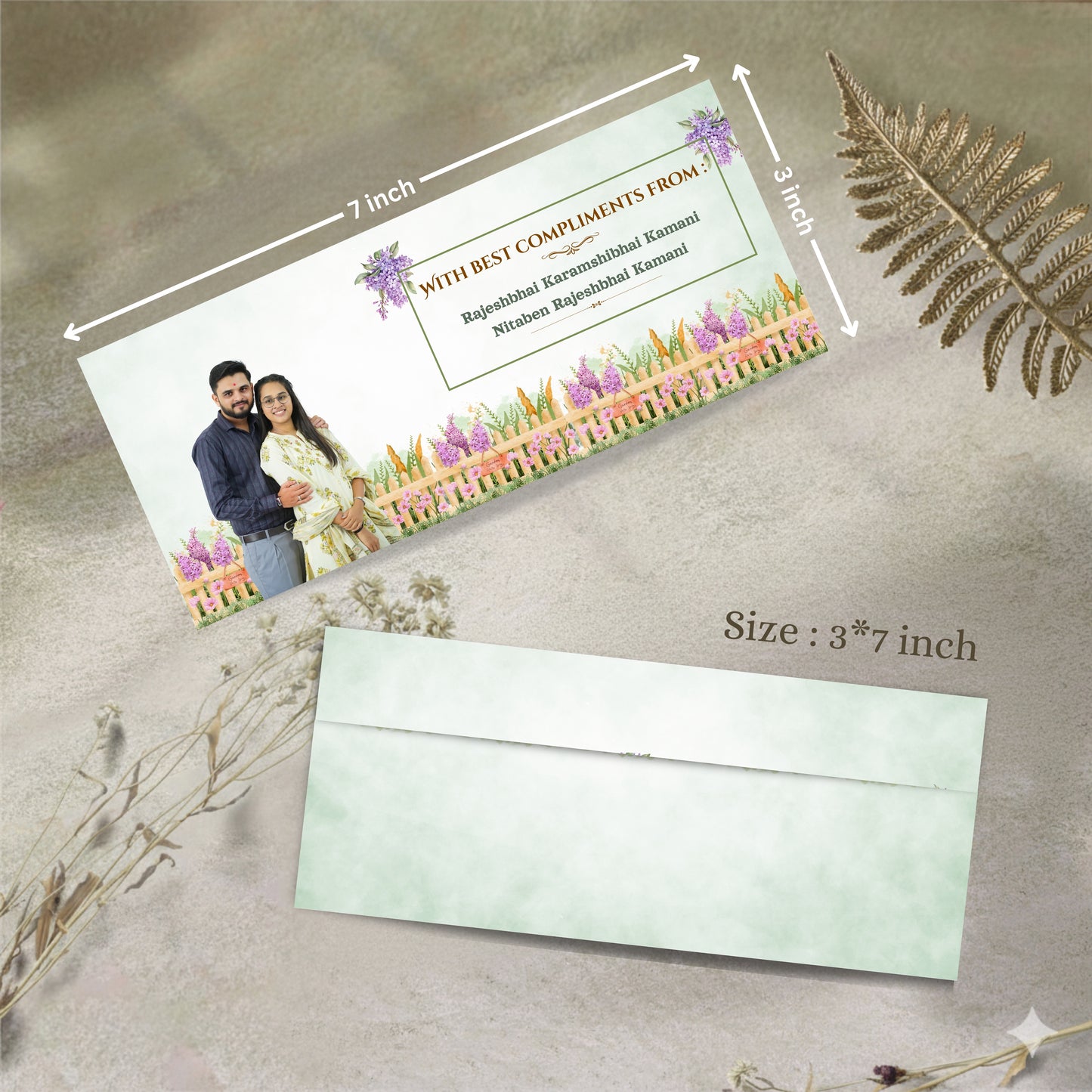 Personalized Customized Floral Theme Designer Shagun Cover