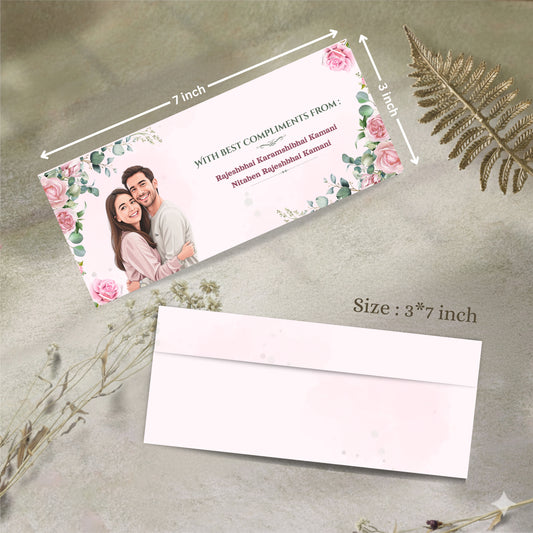 Personalized Customized Floral Theme Designer Shagun Cover