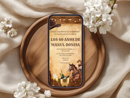 Wooden Theme Birthday Invitation Card – Rustic & Elegant Party Invite