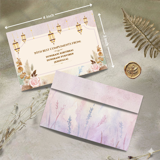 Personalized Customized Floral & Elegant Theme Designer Pocket Shagun Cover