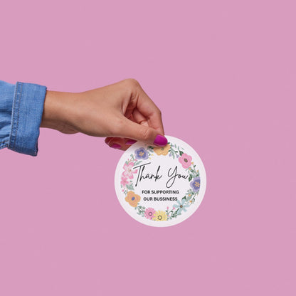 Floral Elegant Vinyl Sticker – Minimal Botanical Aesthetic Stickers