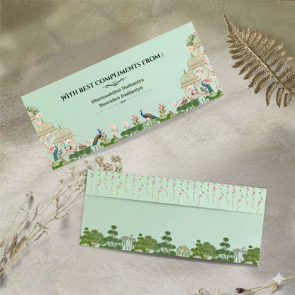 Elegant Floral Shagun Cover – Luxury Wedding Money Envelope for Shadi & Festive Gifting