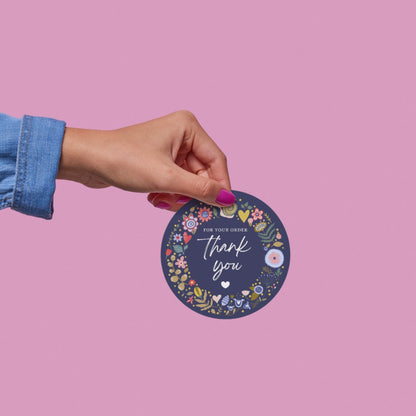 Elegant Floral Vinyl Sticker – Minimal Botanical Stickers