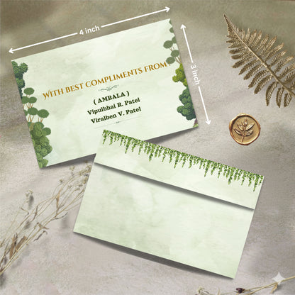 Personalized Customized  Simple & Elegant Theme Designer Pocket Shagun Cover