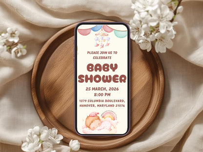 Cute Baby Shower Card – Adorable Baby Girl & Boy Greeting Card