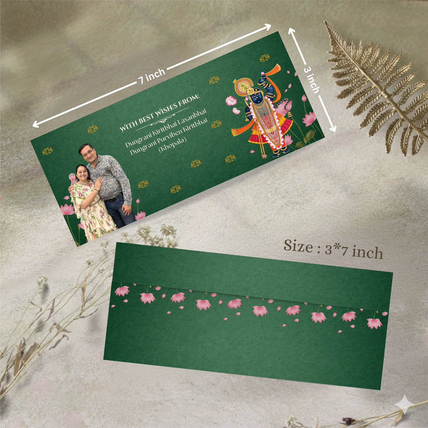 Personalized Customized Royal Shreenathji Theme Designer Shagun Cover