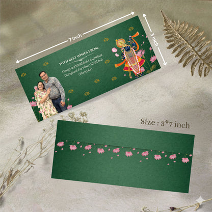 Personalized Customized Royal Shreenathji Theme Designer Shagun Cover