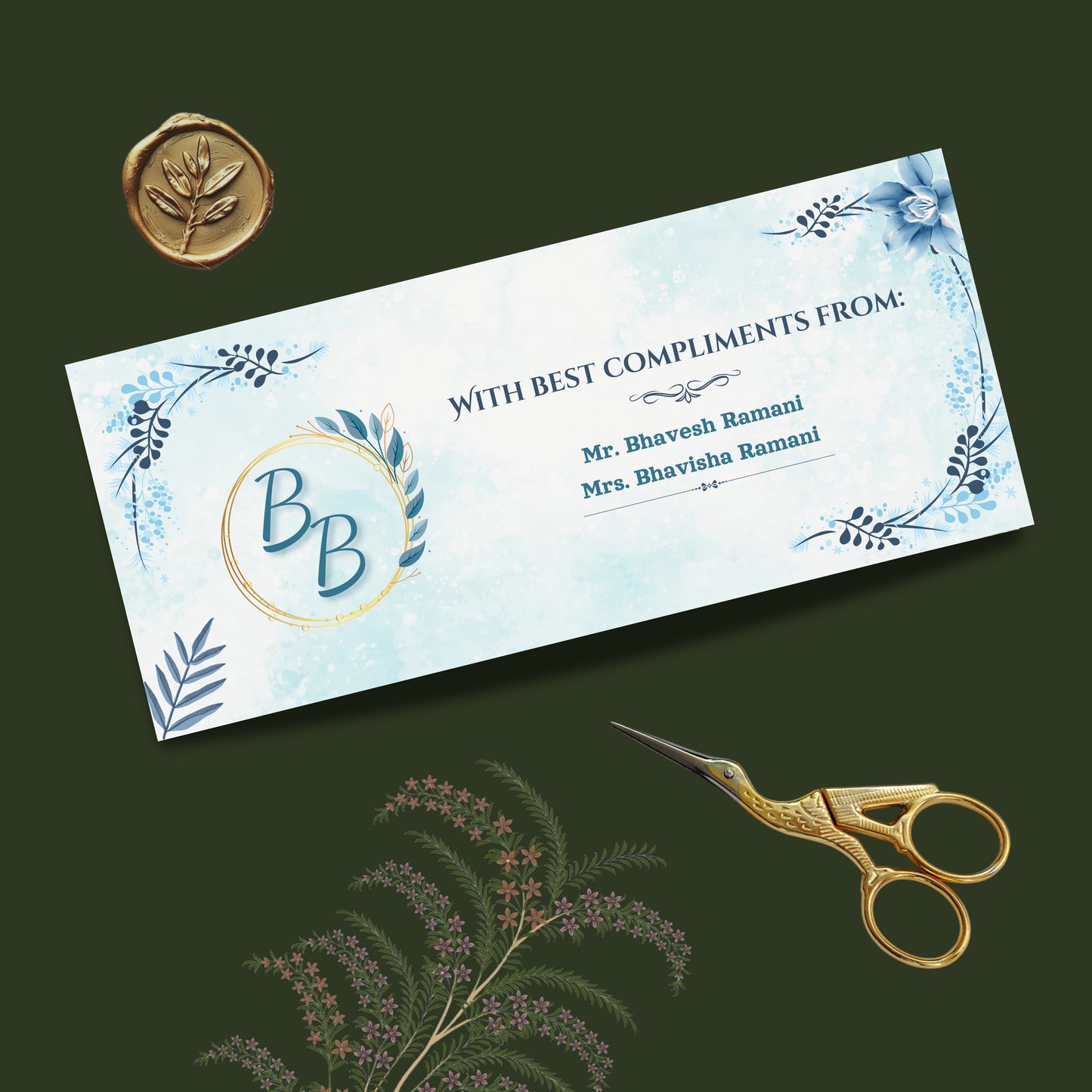 Personalized Customized Simple & Elegant Theme Designer Shagun Cover